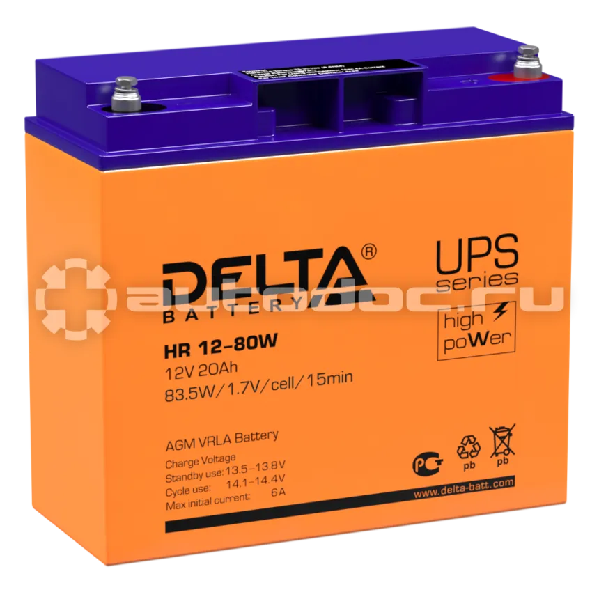 DELTA Аккумулятор 12V 20Ah (181x76x166)