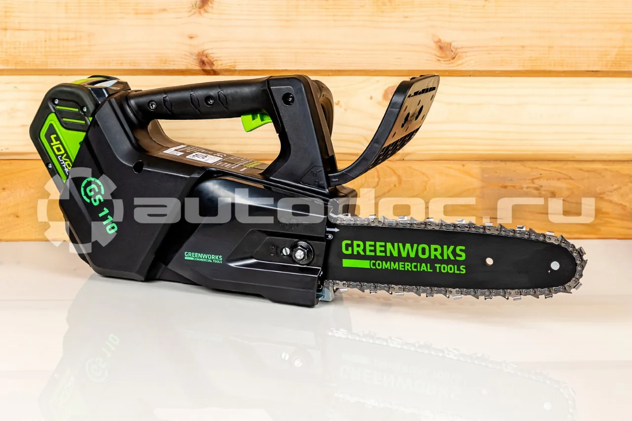GREENWORKS Пила цепная аккумуляторная GD40TCS, 40V, 25 см, без АКБ и ЗУ