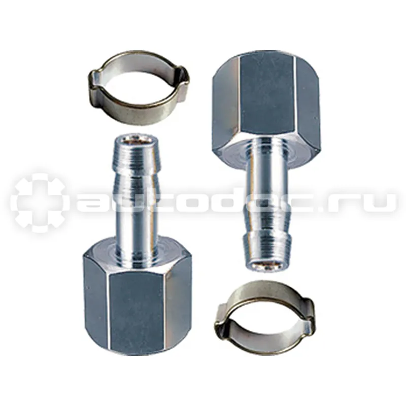 FUBAG Переходник 1/4"M на елочку 8мм с обжимным кольцом 11x13мм_блистер 2шт