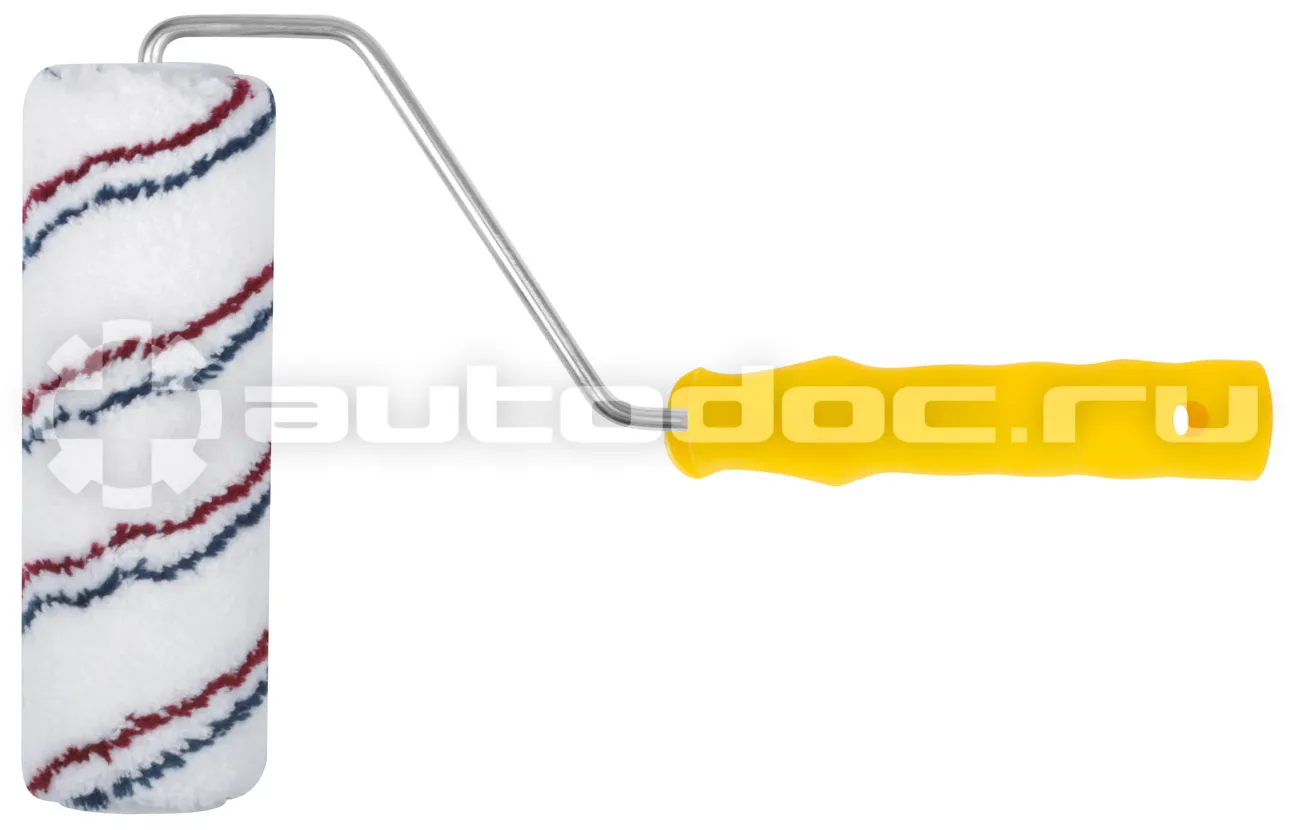 FIT TOOL Валик микроволокно, белый с красной и синей полосками, диам. 40/63 мм; ворс 12 мм, 180 мм