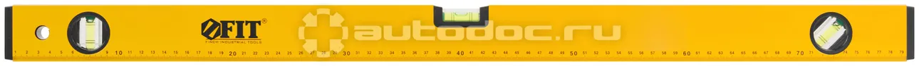 FIT TOOL Уровень "Стайл", 3 глазка, желтый усиленный корпус, фрезер. рабочая грань, шкала, Профи 800 мм