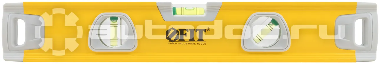 FIT TOOL Уровень "Эталон", 0,5 мм/м, 3 глазка, зеркало, усил. корпус, фрезер. раб. грани, магниты, Профи 400 мм