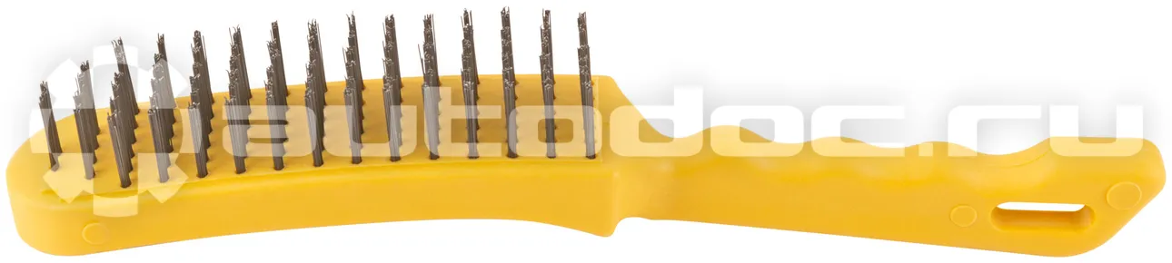 FIT TOOL Корщетка стальная, желтая пластиковая ручка, 275 мм, 6-ти рядная
