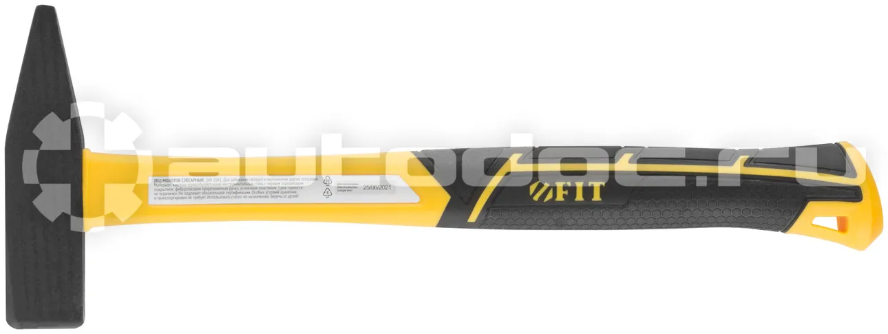 FIT TOOL Молоток кованый, фиберглассовая усиленная ручка, Профи  500 гр.