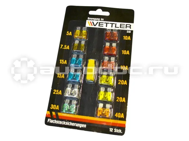 VETTLER Предохранитель плоский 5А-40А