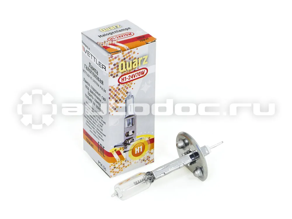 VETTLER Лампа галоген H1 24 V 70 W QUARZ