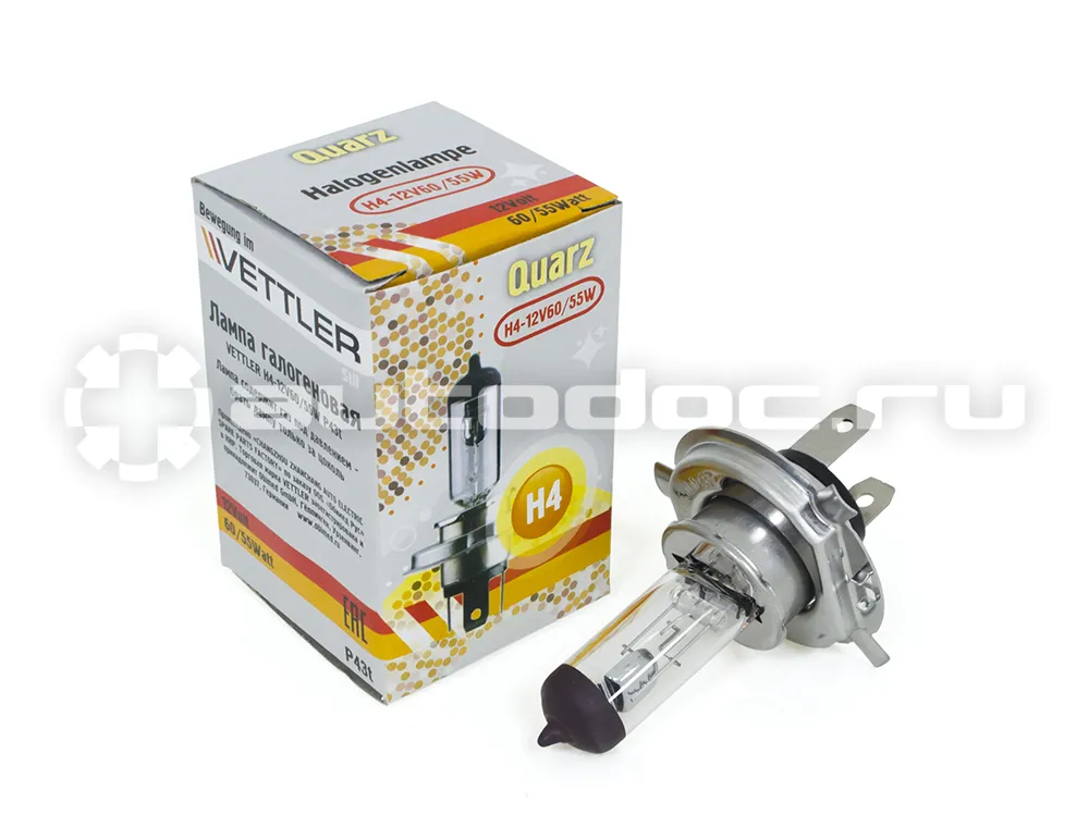 VETTLER Лампа галоген H4 12 V 60 | 55 W QUARZ