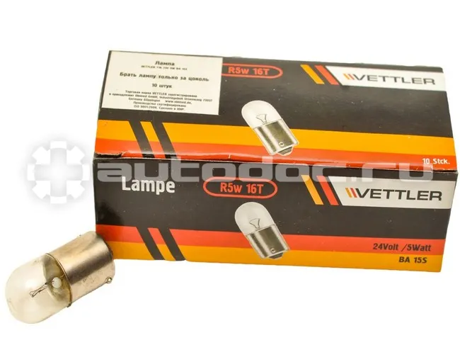 VETTLER Лампа накаливания 24 V 5 W