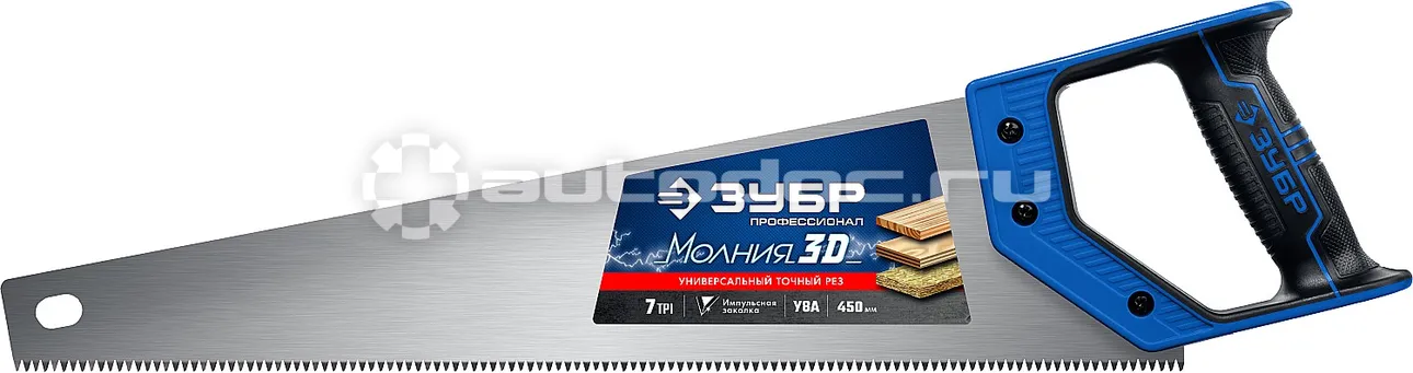 ЗУБР 15077-45_z01 Ножовка универсальная "МОЛНИЯ-3D" 450мм