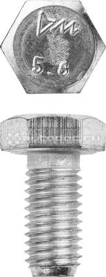 ЗУБР Болты ГОСТ 7798-70, M12 x 25 мм, 5 кг, кл. пр. 5.8, оцинкованный