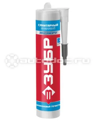 ЗУБР 41235-2 Герметик силиконовый прозрачный, санитарный