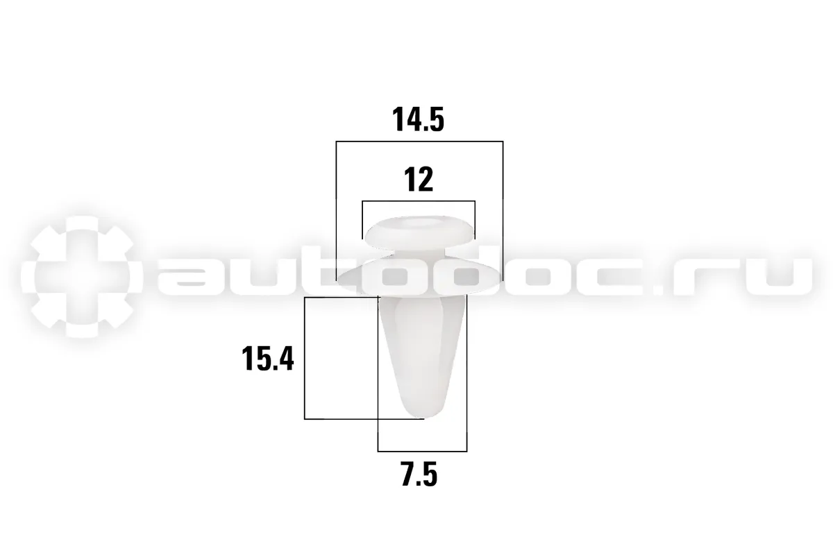 KRAFT Клипса автомобильная Mitsubishi Lancer, Pajero, Delica