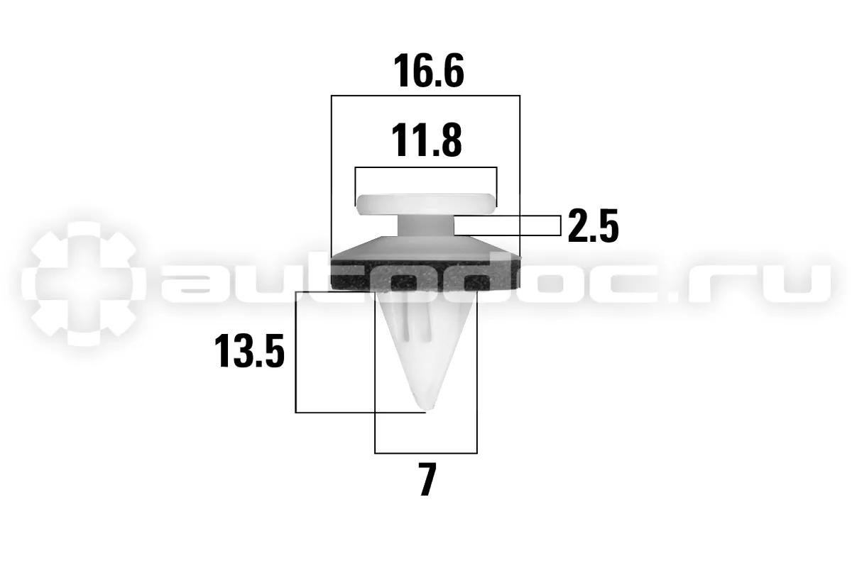 KRAFT Клипса автомобильная Mitsubishi Outlander, Pajero