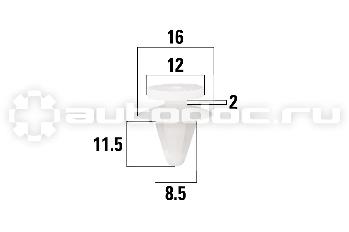 KRAFT Клипса автомобильная Mitsubishi Pajero, Diamante
