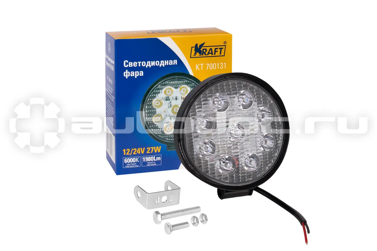 KRAFT Светодиодная фара 9LED 9-60V 27W