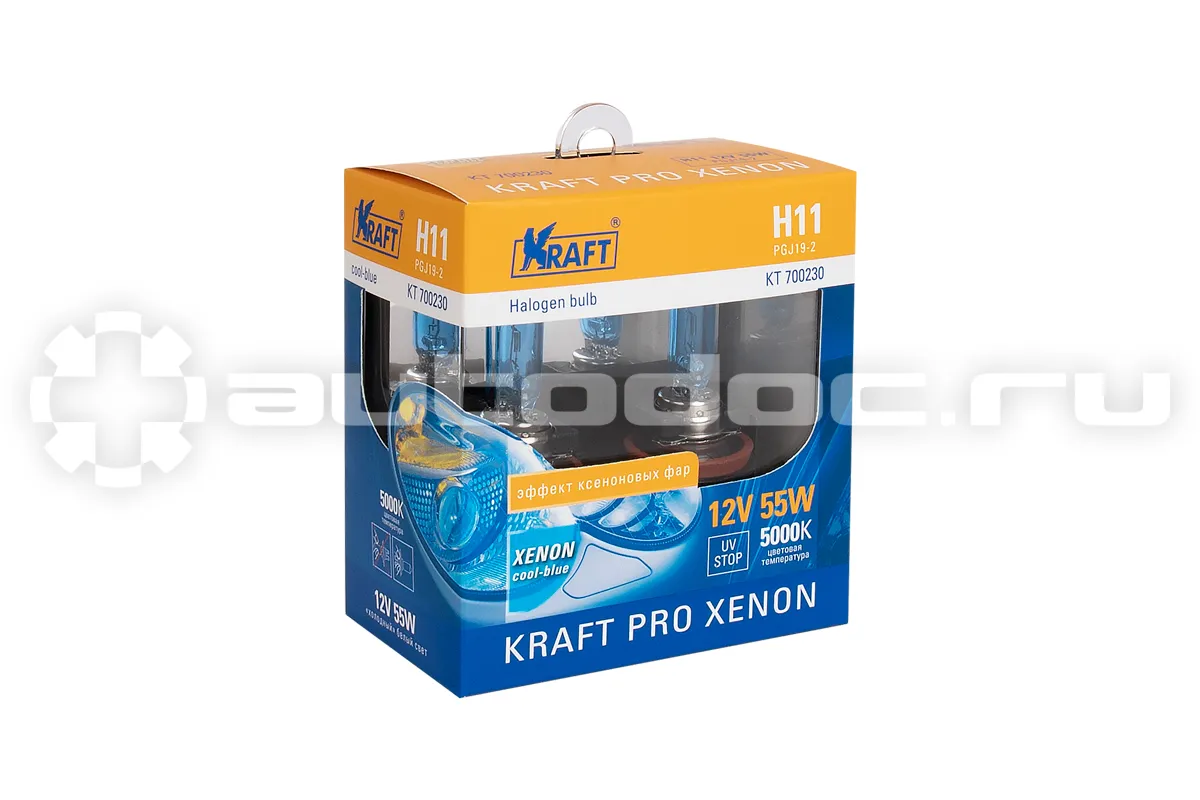 KRAFT Лампы H11 12v 55w (PGJ19-2) Pro Xenon