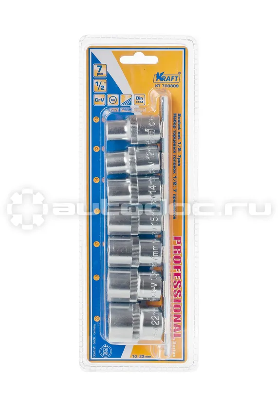 KRAFT 700309 Набор головок торцевых