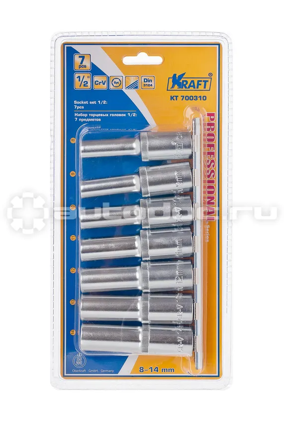 KRAFT 700310 Набор головок торцевых