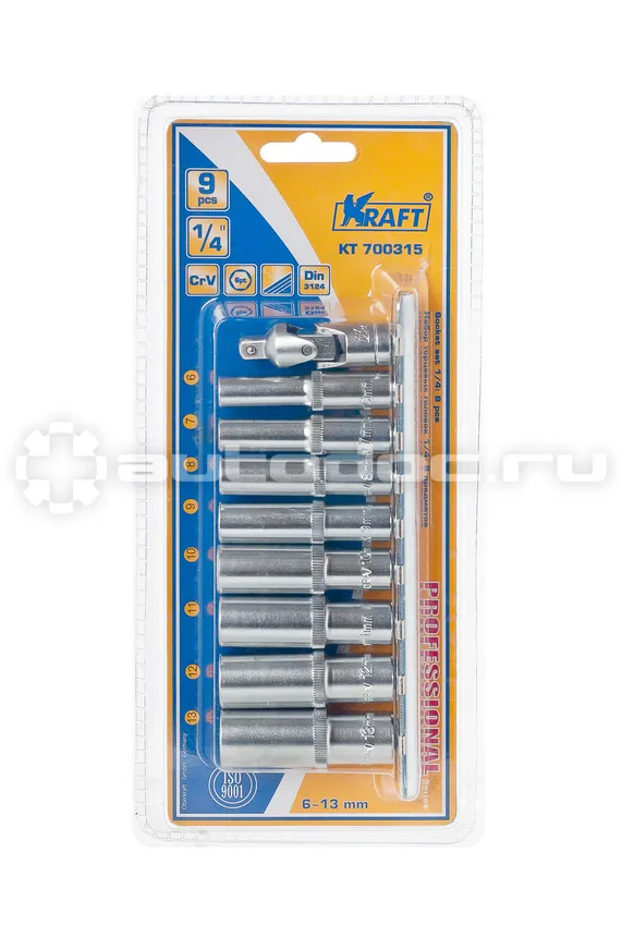 KRAFT 700315 Набор головок торцевых