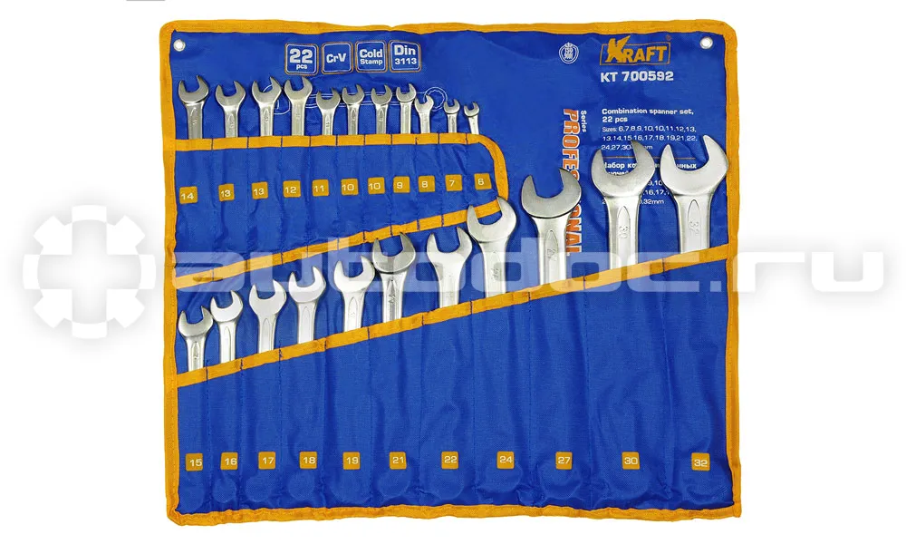 KRAFT KT-700592 Набор ключей комбинированных