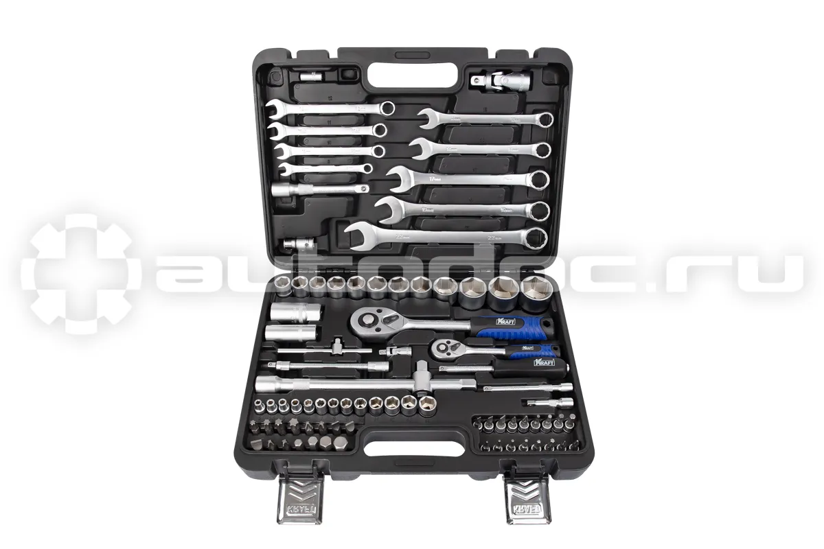 KRAFT Набор инструмента 1/2"DR и 1/4"DR 82 предмета, Master