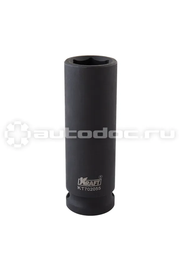 KRAFT Головка ударная 6-гранная удлиненная 17 мм, 1 | 2"DR