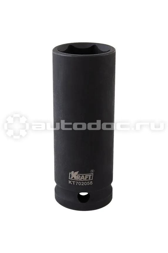 KRAFT Головка ударная 6-гранная удлиненная 21 мм, 1 | 2"DR