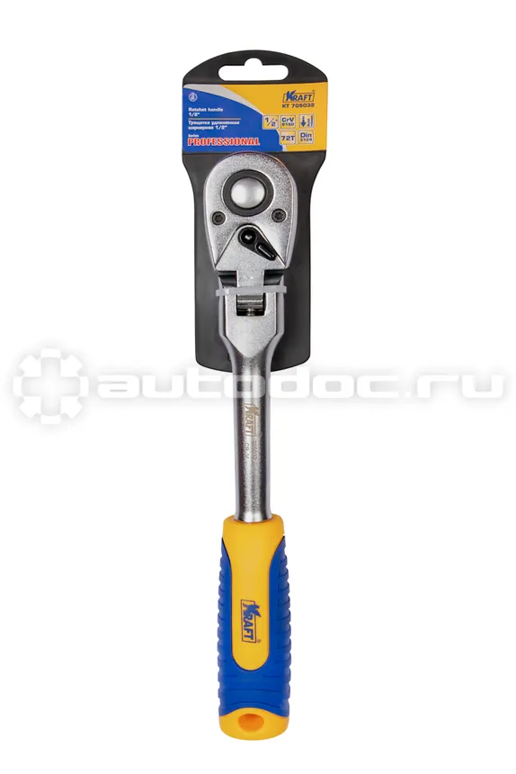 KRAFT Рукоятка трещоточная удлиненная шарнирная 1 | 2"Dr 72Т