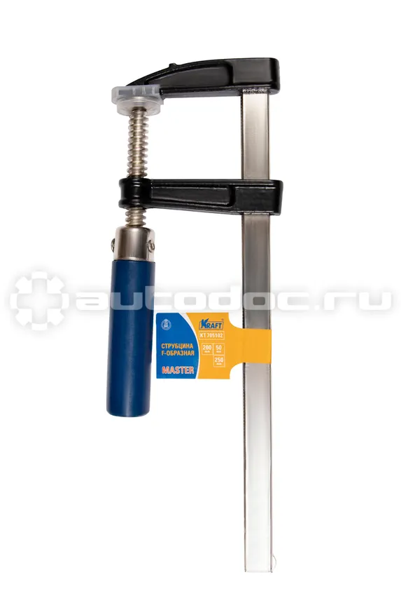 KRAFT Струбцина F-образная, 200 х 50 х 250 мм, деревянная рукоятка, серия Master