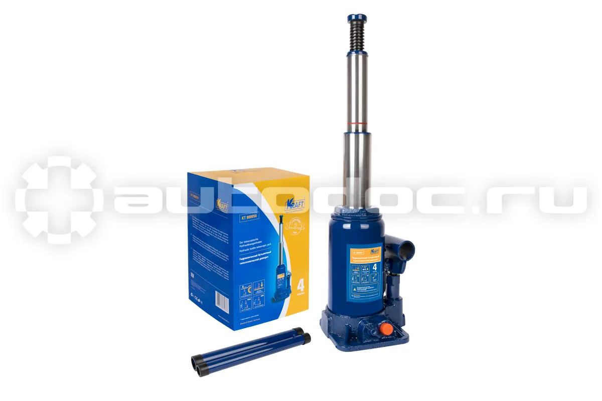 KRAFT Домкрат бутылочный телескопический 4T 170-420 mm