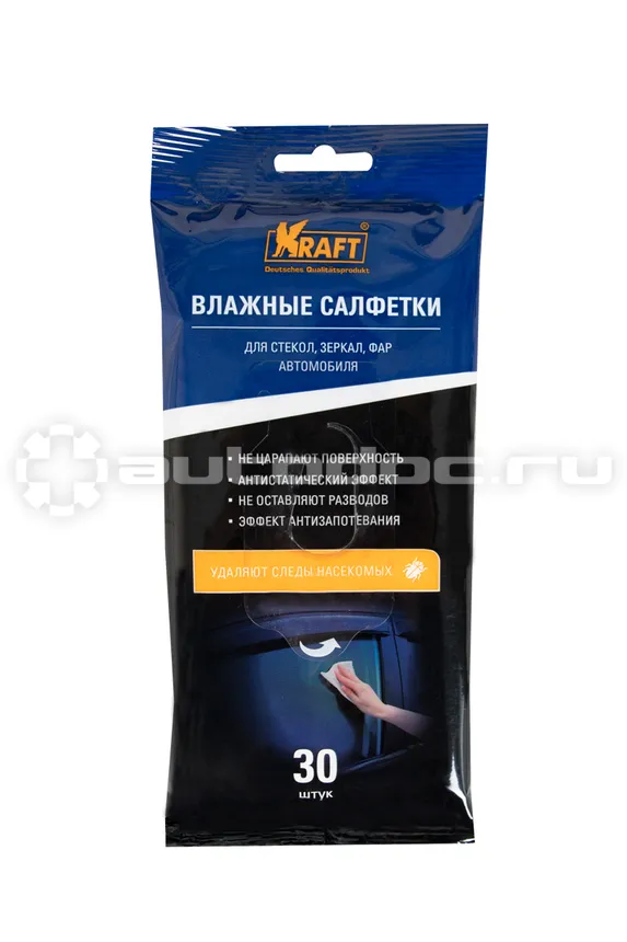 KRAFT Салфетки влажные для стеклянных поверхностей 30 (шт.)