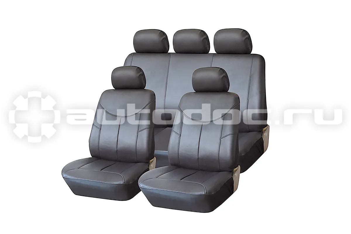 KRAFT Чехлы универсальные для автомобильных сидений "STYLE", экокожа, серые