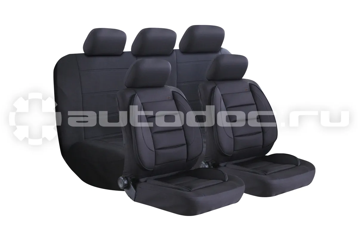 KRAFT Чехлы универсальные для автомобильных сидений "COMFORT", полиэстер, черные