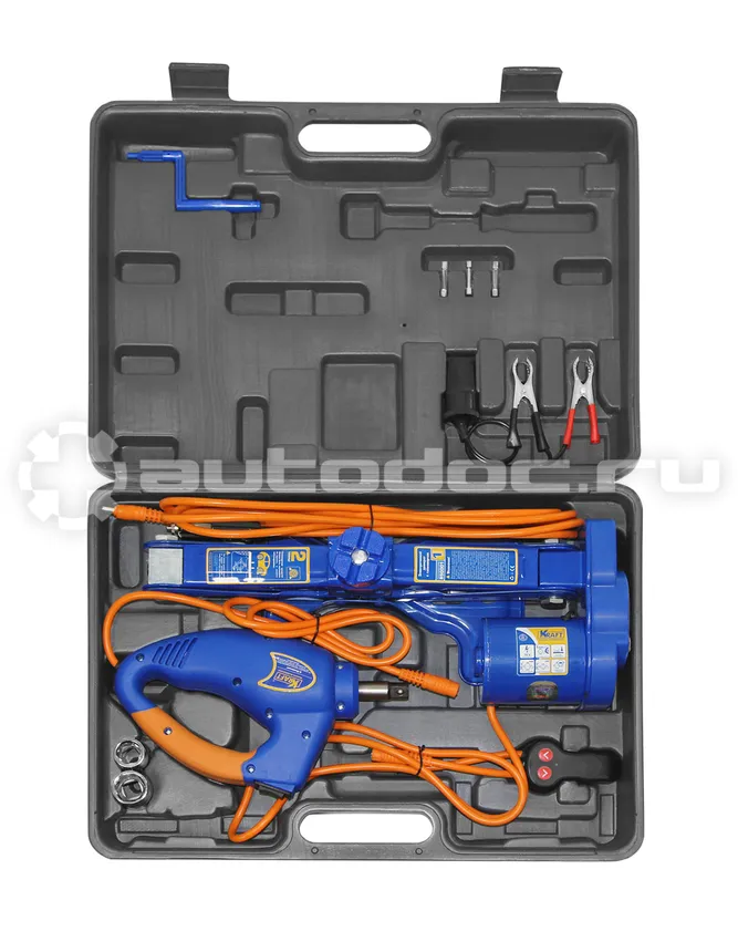 KRAFT KT850001 Домкрат электрический с гайковертом, в кейсе