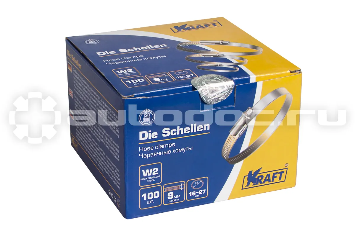 KRAFT Хомут 16-27 мм (нержавеющая сталь)
