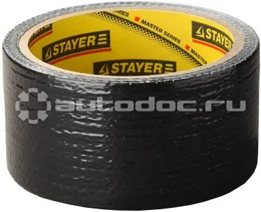 STAYER Лента армированная Professional 12086-50-10, универсальная, влагостойкая, 48мм х 10м, черная