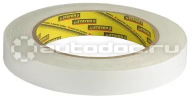 STAYER Лента клейкая двухсторонняя на вспененной основе Professional 12231-19-05, белая, 19мм х 5м