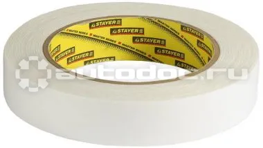 STAYER Лента клейкая двухсторонняя на вспененной основе Professional 12231-25-05, белая, 25мм х 5м