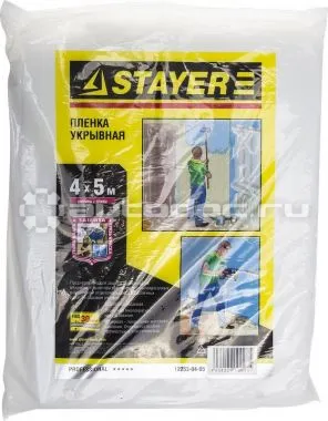 STAYER Пленка "PROFI" защитная укрывочная, LDPE, 30 мкм, 4 х 5 м