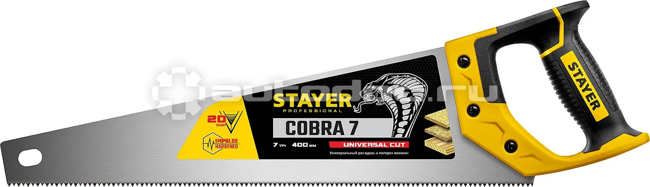 STAYER 1510-40_z02 Ножовка универсальная "Cobra 7" 400 мм