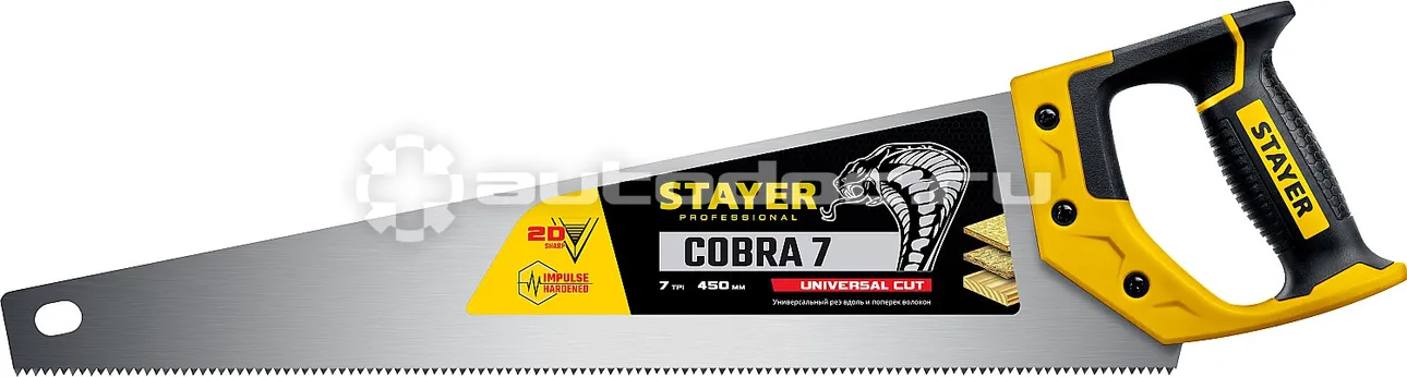 STAYER 1510-45_z02 Ножовка универсальная "Cobra 7" 450 мм