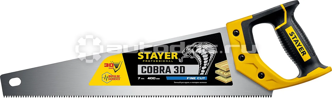 STAYER 1512-40_z01 Ножовка универсальная "Cobra 3D" 400мм