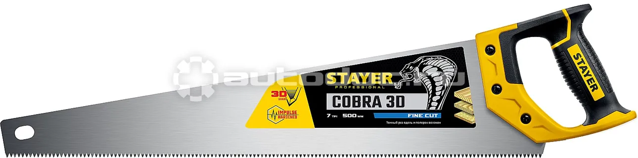 STAYER 1512-50_z01 Ножовка универсальная "Cobra 3D" 500мм