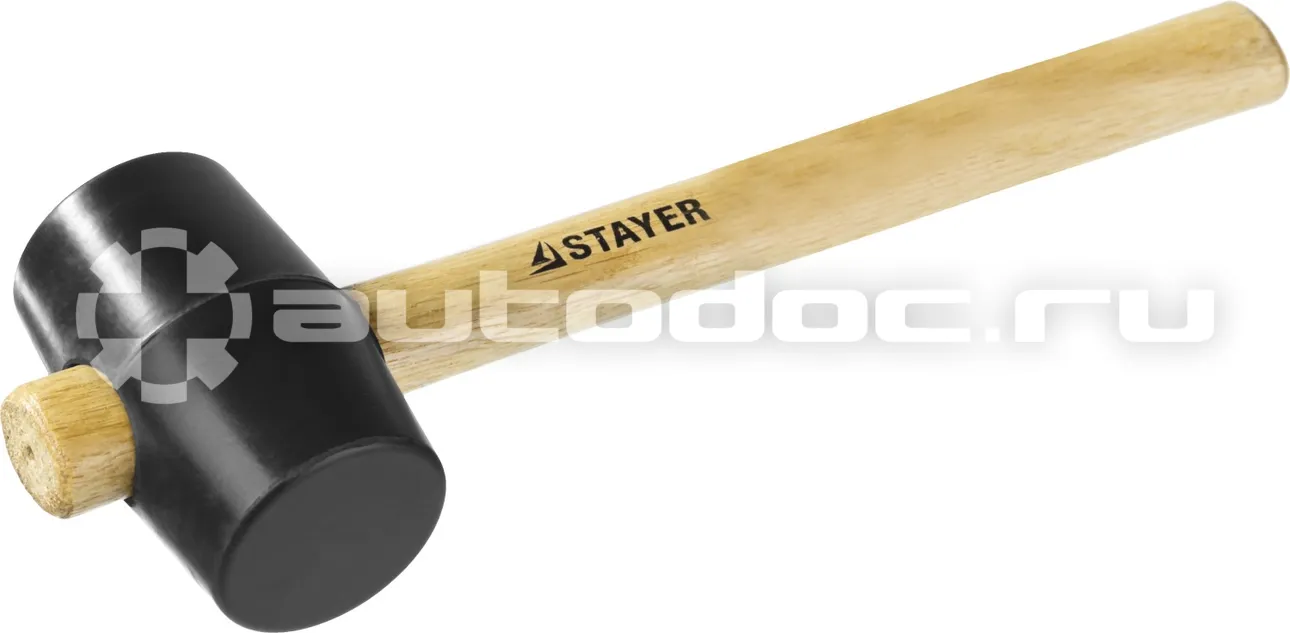 STAYER Киянка резиновая черная с деревянной ручкой, 225г