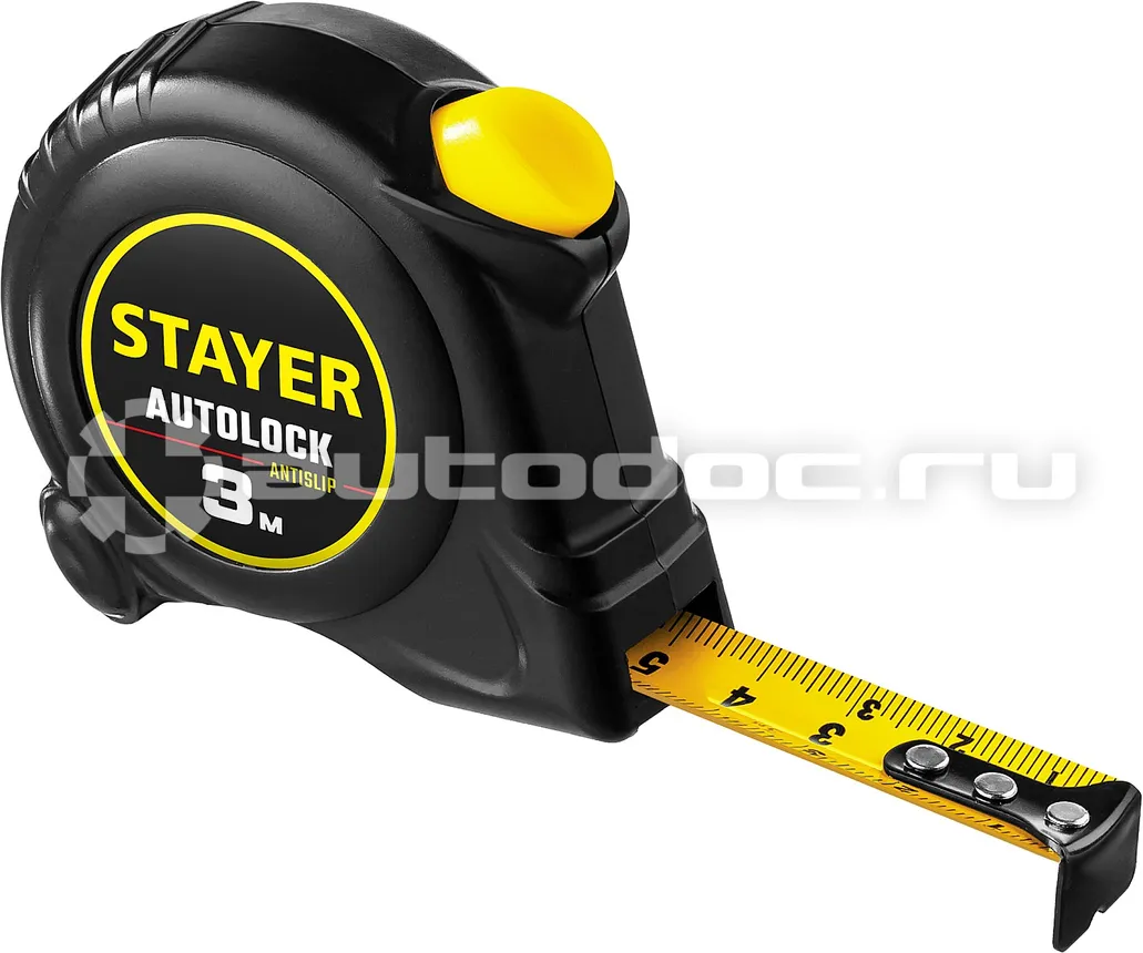 STAYER АutoLock 3м  |  16мм рулетка с автостопом