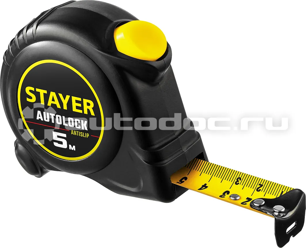 STAYER АutoLock 5м  |  25мм рулетка с автостопом