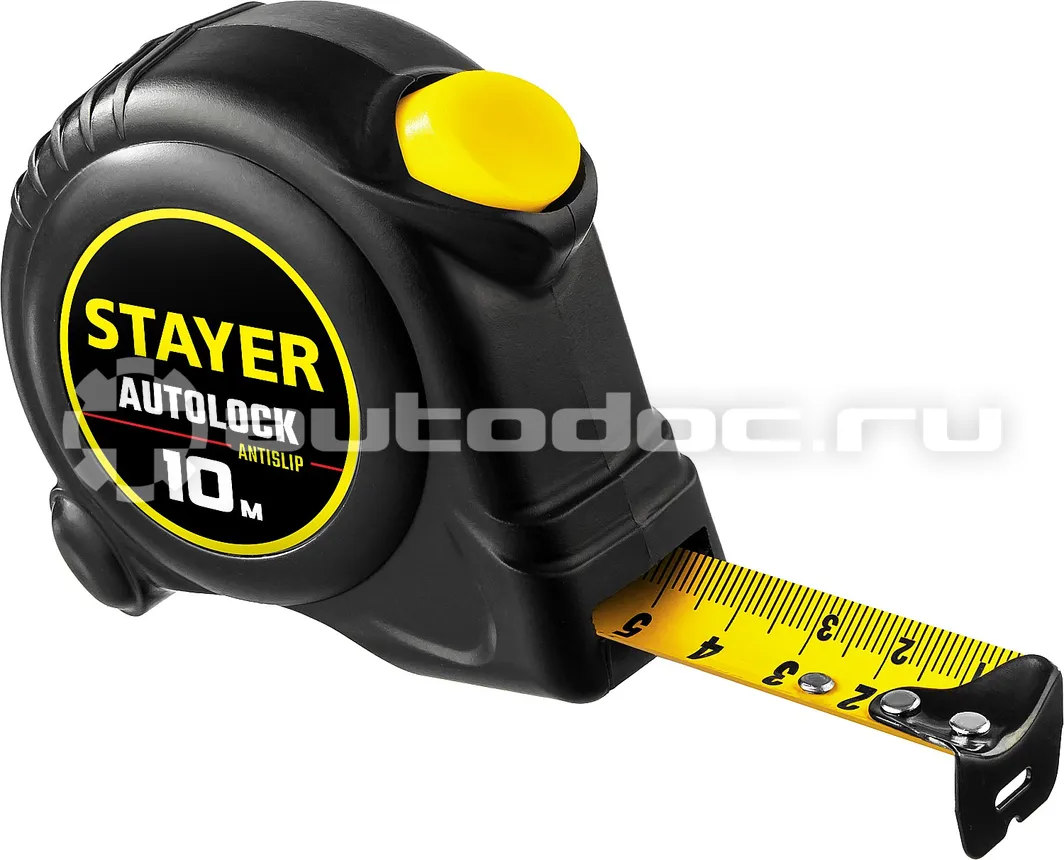 STAYER АutoLock 10м  |  25мм рулетка с автостопом