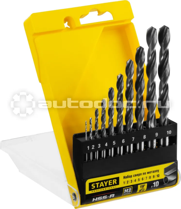 STAYER 29602-H10_z01 Набор сверл