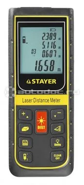 STAYER Дальномер PRO-Control лазерный, дальность 100 м, точность 2 мм, Professional