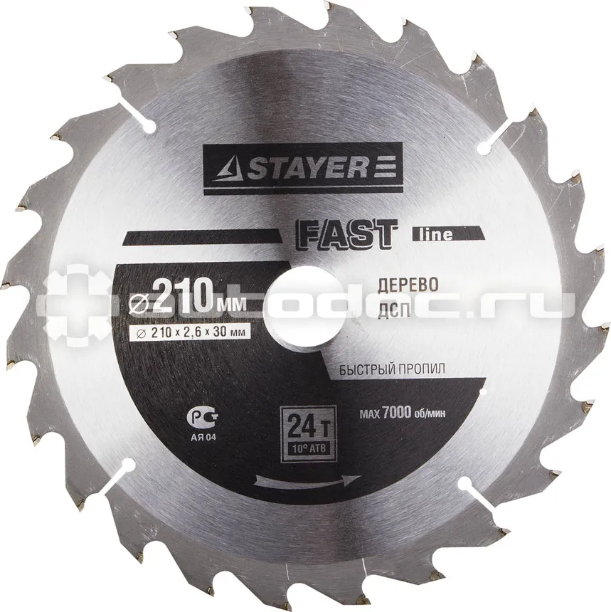STAYER 3680-210-30-24 Диск пильный